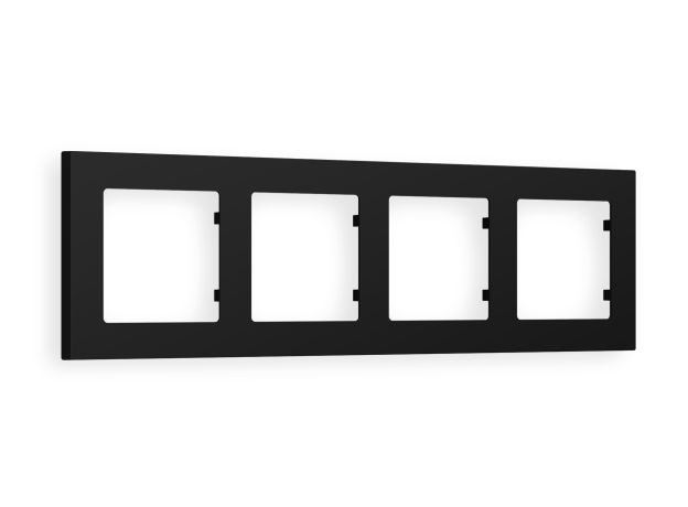 AF220704 Рамка ALFA Techno (Черный матовый) 4-ая AF220704 Рамка ALFA Techno (Черный матовый) 4-ая