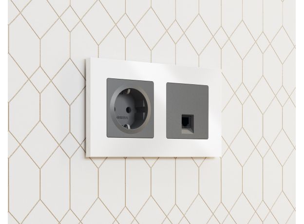 AF250101 Рамка ALFA Qubi (Белый глянец) 1-ая AF250101 Рамка ALFA Qubi (Белый глянец) 1-ая