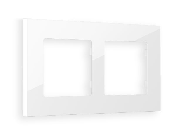 AF250102 Рамка ALFA Qubi (Белый глянец) 2-ая