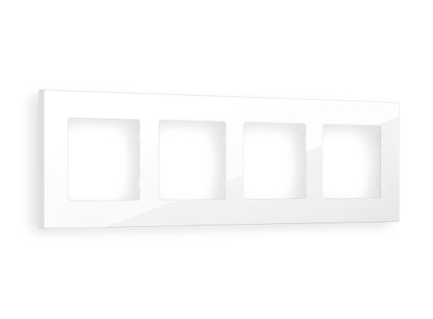 AF250104 Рамка ALFA Qubi (Белый глянец) 4-ая AF250104 Рамка ALFA Qubi (Белый глянец) 4-ая