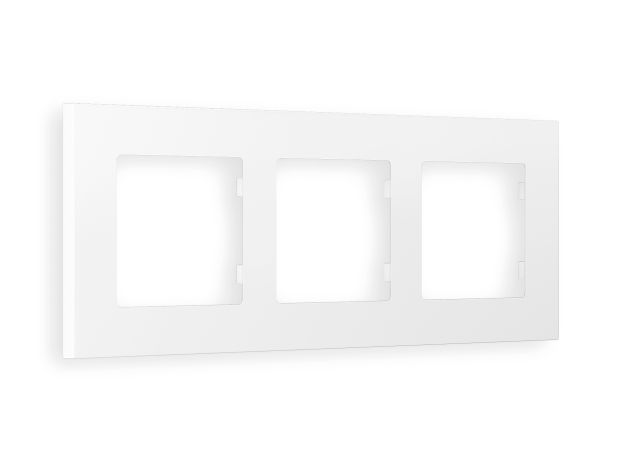 AF250123 Рамка ALFA Qubi (Белый матовый) 3-ая AF250123 Рамка ALFA Qubi (Белый матовый) 3-ая