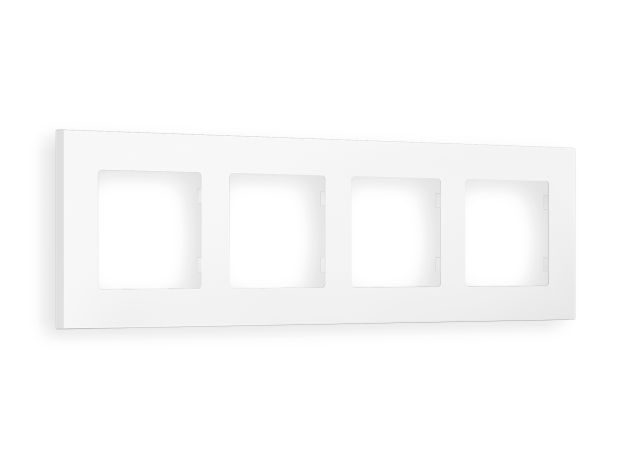 AF250124 Рамка ALFA Qubi (Белый матовый) 4-ая AF250124 Рамка ALFA Qubi (Белый матовый) 4-ая