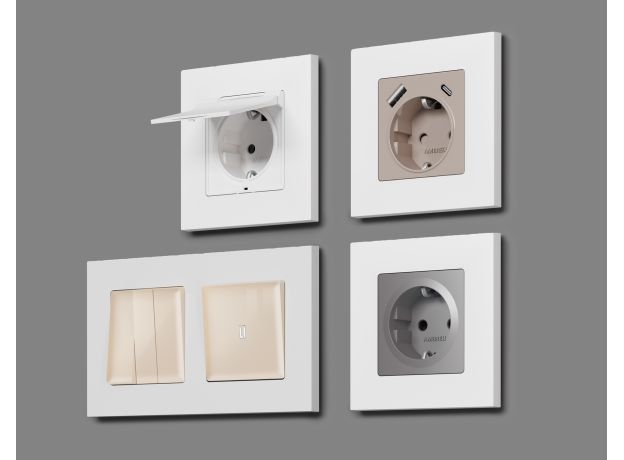 AF250124 Рамка ALFA Qubi (Белый матовый) 4-ая AF250124 Рамка ALFA Qubi (Белый матовый) 4-ая