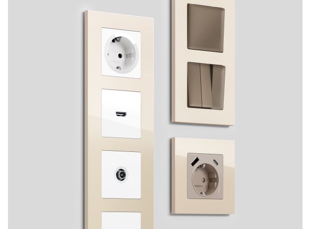 AF250301 Рамка ALFA Qubi (Бежевый глянец) 1-ая AF250301 Рамка ALFA Qubi (Бежевый глянец) 1-ая