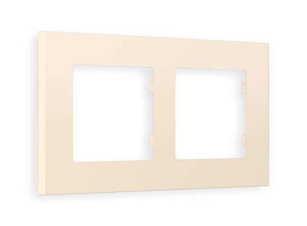 AF250332 Рамка ALFA Qubi (Бежевый матовый) 2-ая AF250332 Рамка ALFA Qubi (Бежевый матовый) 2-ая