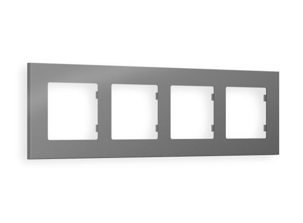 AF250504 Рамка ALFA Qubi (Сталь матовый) 4-ая