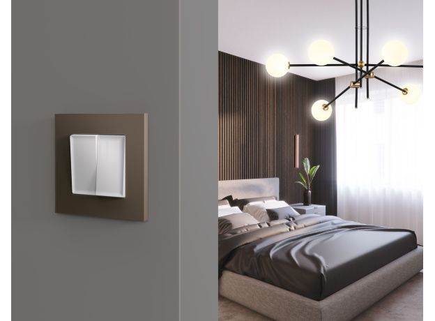 AF250634 Рамка ALFA Qubi (Темная бронза матовый) 4-ая