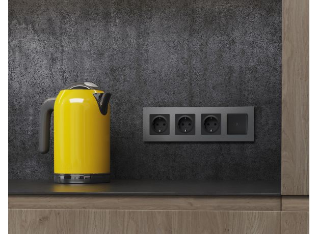 AF250651 Рамка ALFA Qubi (Антрацит серый) 1-ая