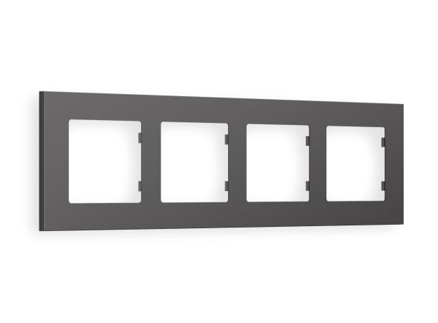 AF250654 Рамка ALFA Qubi (Антрацит серый) 4-ая