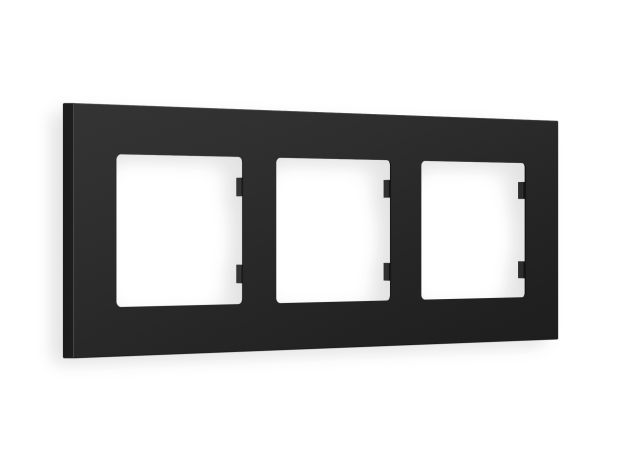 AF250703 Рамка ALFA Qubi (Черный матовый) 3-ая