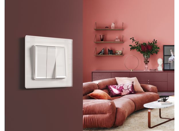 AF330102 Рамка ALFA Platos (Белый Стекло органическое) 2-ая