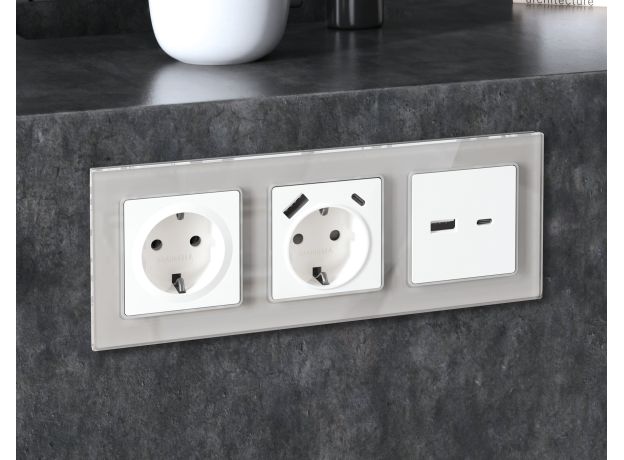 AF330402 Рамка ALFA Platos (Серебро Стекло органическое) 2-ая