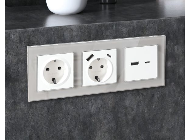 AF330403 Рамка ALFA Platos (Серебро Стекло органическое) 3-ая