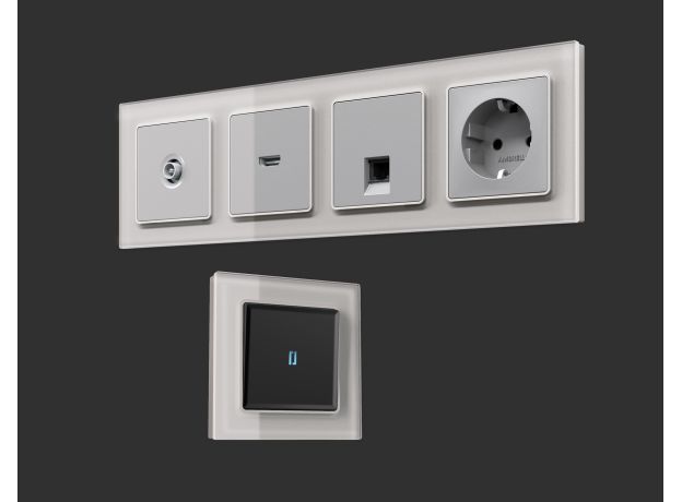 AF330403 Рамка ALFA Platos (Серебро Стекло органическое) 3-ая