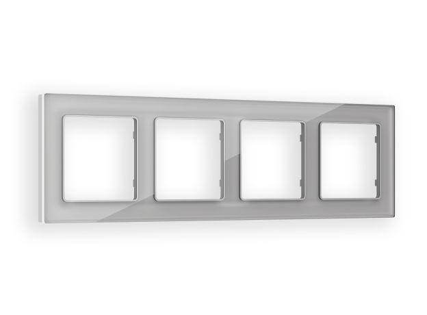 AF330404 Рамка ALFA Platos (Серебро Стекло органическое) 4-ая