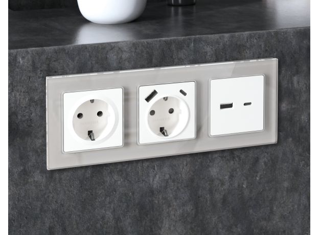 AF330404 Рамка ALFA Platos (Серебро Стекло органическое) 4-ая