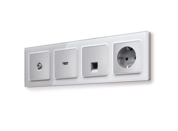 AF330404 Рамка ALFA Platos (Серебро Стекло органическое) 4-ая