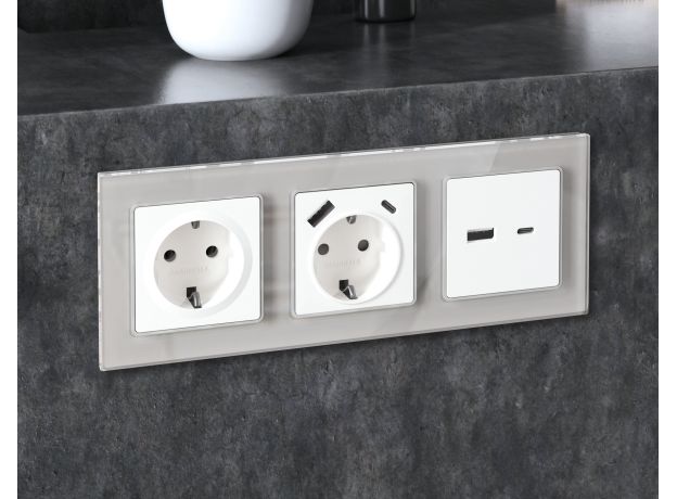 AF330405 Рамка ALFA Platos (Серебро Стекло органическое) 5-ая