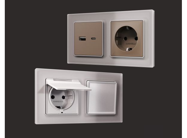 AF330504 Рамка ALFA Platos (Сталь Стекло органическое) 4-ая