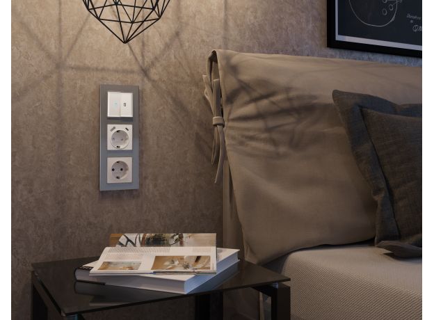 AF330651 Рамка ALFA Platos (Антрацит серый Стекло органическое) 1-ая