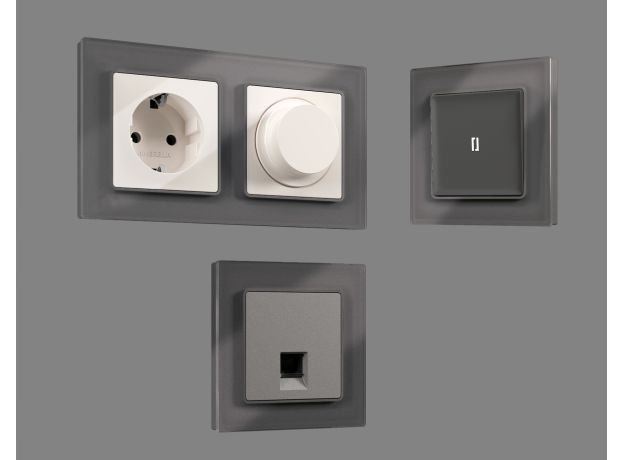 AF330651 Рамка ALFA Platos (Антрацит серый Стекло органическое) 1-ая