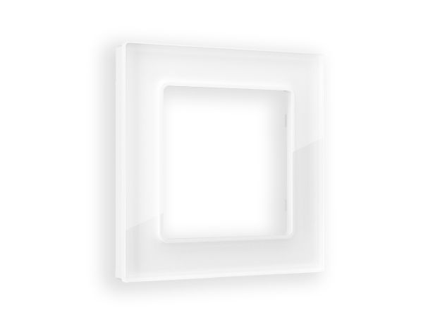 AF380101 Рамка ALFA Platos (Белый Стекло закаленное натуральное) 1-ая