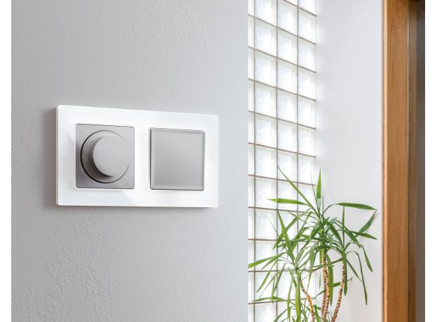 AF380104 Рамка ALFA Platos (Белый Стекло закаленное натуральное) 4-ая