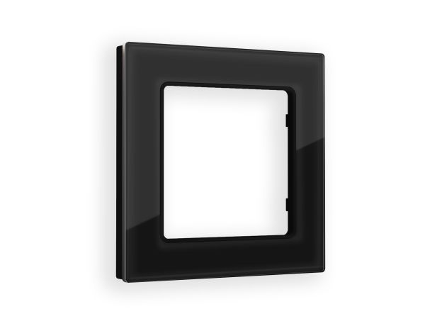 AF380801 Рамка ALFA Platos (Черный Стекло закаленное натуральное) 1-ая