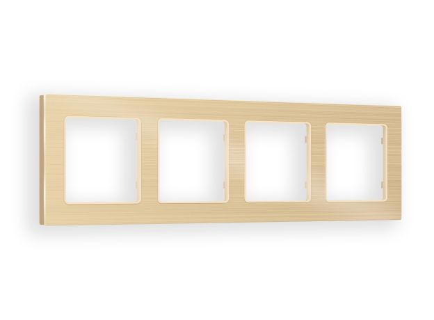 AF550304 Рамка ALFA Platos (Шампань Металл шлифованный) 4-ая