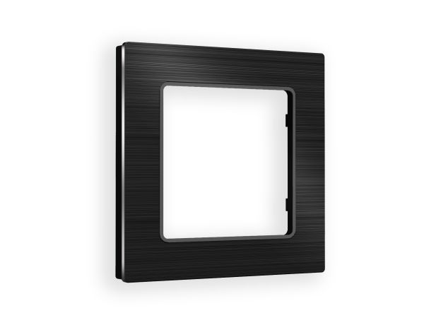 AF550501 Рамка ALFA Platos (Черный Металл шлифованный) 1-ая