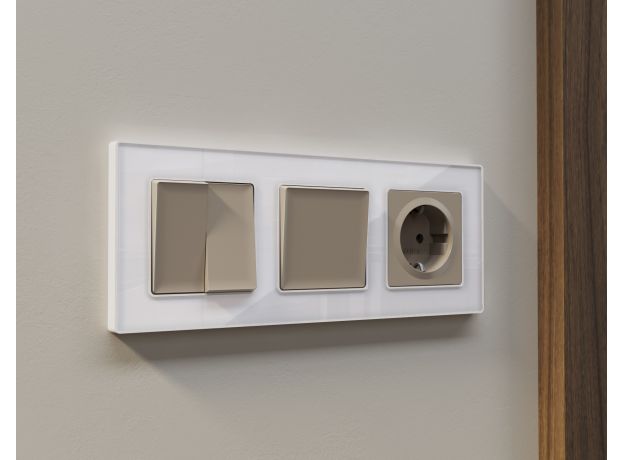 AF580103 Рамка ALFA Arctic (Белый Стекло органическое) 3-ая