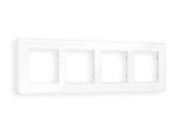 AF580104 Рамка ALFA Arctic (Белый Стекло органическое) 4-ая