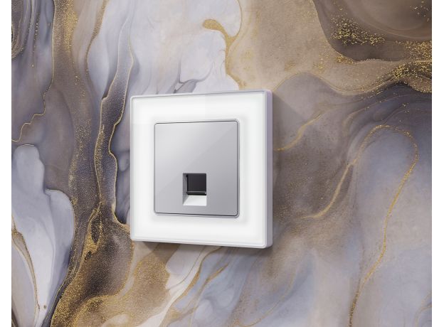 AF580131 Рамка ALFA Arctic (Белый Стекло органическое/Серебро) 1-ая