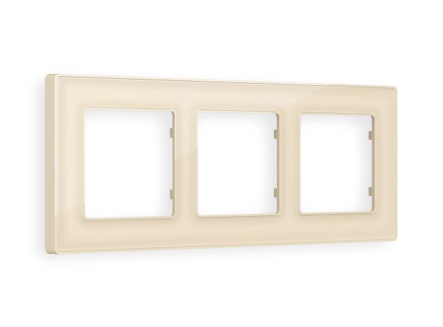 AF580303 Рамка ALFA Arctic (Бежевый Стекло органическое) 3-ая