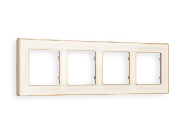AF580344 Рамка ALFA Arctic (Бежевый Стекло органическое/Шампань) 4-ая