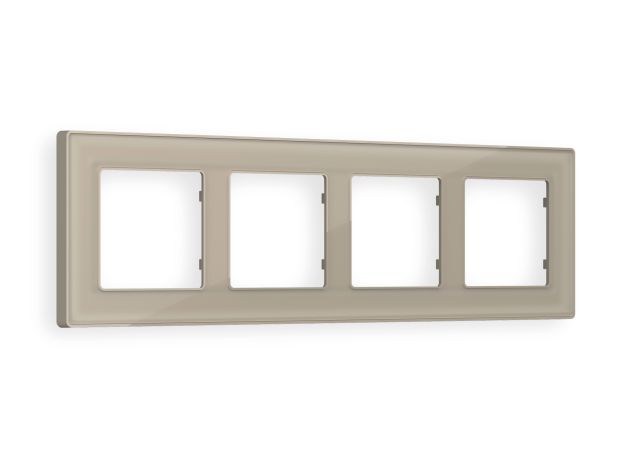 AF580364 Рамка ALFA Arctic (Серо-бежевый Стекло органическое) 4-ая