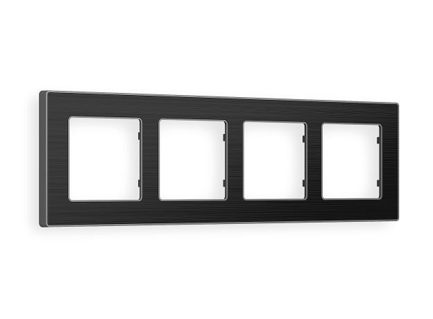 AF580534 Рамка ALFA Arctic (Черный Стекло органическое/Сталь) 4-ая