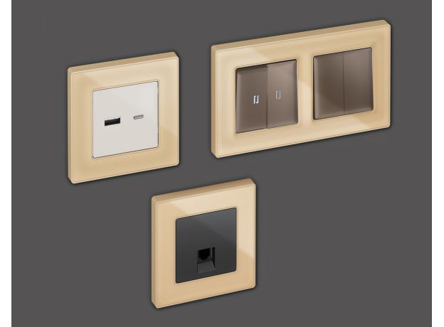 AF580602 Рамка ALFA Arctic (Шампань Стекло органическое) 2-ая