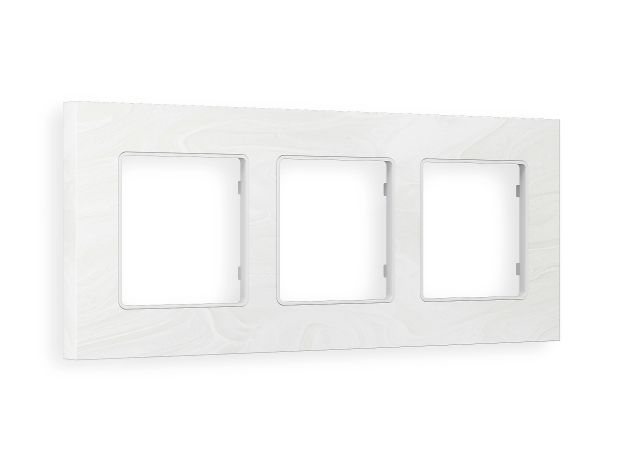 AF930103 Рамка ALFA Grand (Белый мрамор) 3-ая