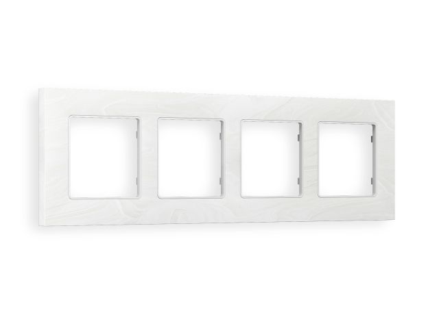 AF930104 Рамка ALFA Grand (Белый мрамор) 4-ая