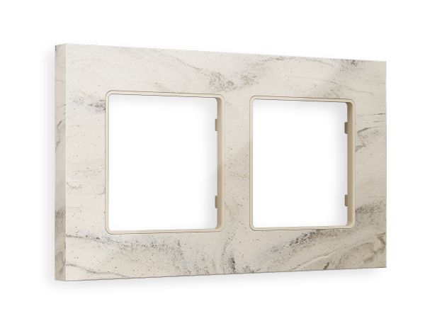 AF930602 Рамка ALFA Grand (Серо-бежевый мрамор) 2-ая