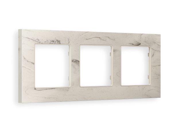 AF930603 Рамка ALFA Grand (Серо-бежевый мрамор) 3-ая