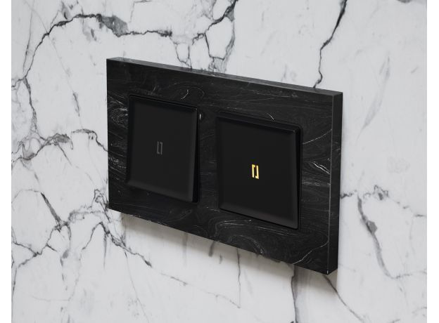 AF930703 Рамка ALFA Grand (Черный мрамор) 3-ая