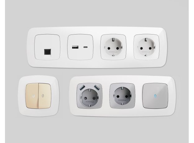 OF140103 Рамка OMEGA Ecta (Белый глянец) 3-ая