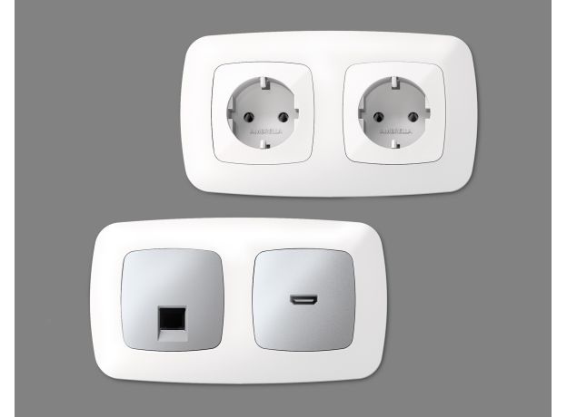 OF140121 Рамка OMEGA Ecta (Белый матовый) 1-ая