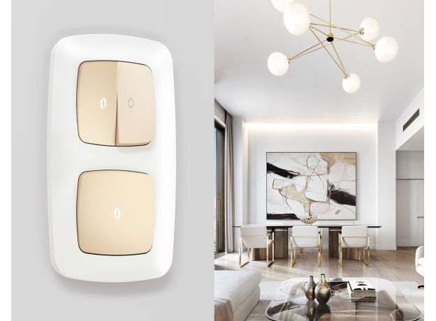 OF140123 Рамка OMEGA Ecta (Белый матовый) 3-ая