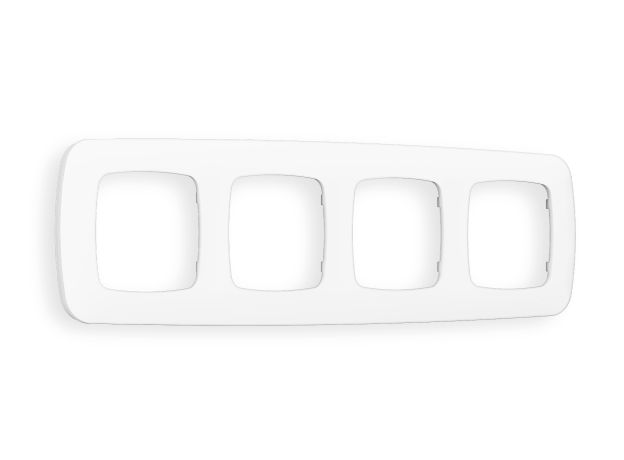 OF140124 Рамка OMEGA Ecta (Белый матовый) 4-ая