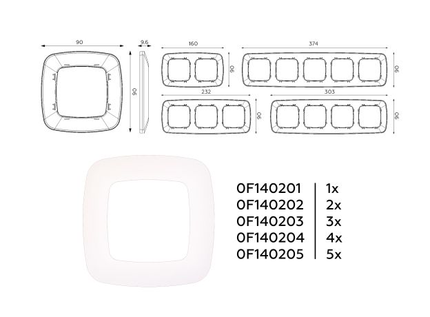 OF140203 Рамка OMEGA Ecta (Жемчуг) 3-ая