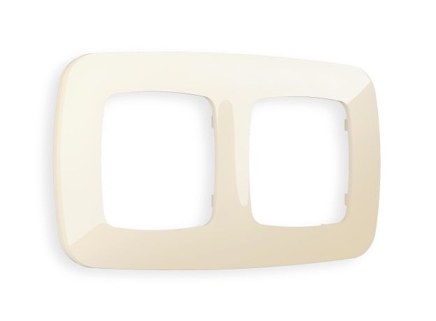 OF140302 Рамка OMEGA Ecta (Бежевый глянец) 2-ая