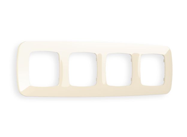 OF140304 Рамка OMEGA Ecta (Бежевый глянец) 4-ая